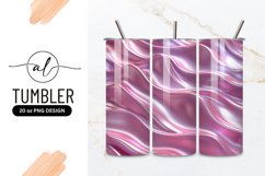 Pink Pearlized Fabric Smooth Waves Tumbler Png Product Image 1