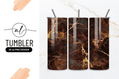 Dark Brown Marble Texture Tumbler Png Background Product Image 1