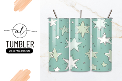 Dreamy Starry Pattern Tumbler Png Background Product Image 1