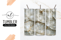 White Quartz Crystals Tumbler Png Background Product Image 1