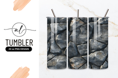 Gray Cracked Rock Seamless Surface Tumbler Png Product Image 1