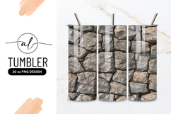Rustic Stone Wall Seamless Texture Tumbler Png Product Image 1