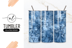 Soft Blue Furry Abstract Tumbler Png Texture Product Image 1