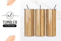 Light Natural Wooden Planks Tumbler Png Product Image 1