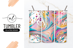 Pastel Paint Splash Abstract Tumbler Png Design Product Image 1
