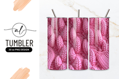 Pink Knitted Wool Texture Seamless Background Product Image 1