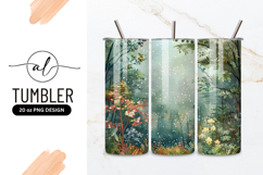 Whimsical Forest Illustration Tumbler Png Product Image 1