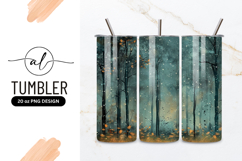 Winter Forest Falling Snow And Leaves Illustration Product Image 1