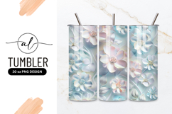 Elegant Floral Design With Subtle Pastel Colors Tumbler Product Image 1