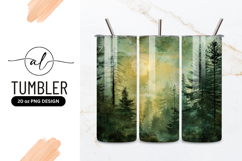 Mystic Forest Scene With Full Moon Overlay Tumbler Product Image 1
