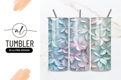 Iridescent Floral Pattern Tumbler Design Element Png Product Image 1