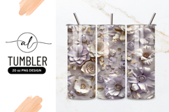 Floral Background With Tumbler Png Elements Product Image 1
