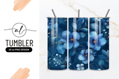 Elegant Blue Floral Watercolor Background Design Product Image 1