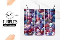 Colorful Hearts Background Love Valentine Design Product Image 1
