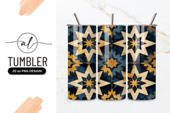 Blue And Gold Star Pattern Texture Background Product Image 1