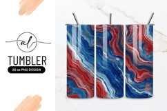 Abstract Swirling Red White and Blue Fluid Art Texture Product Image 1
