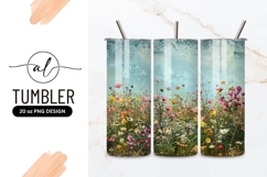 Colorful Wildflower Meadow with Blue Sky Background Product Image 1