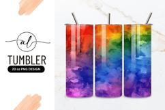 Abstract Rainbow Watercolor Background with Blended Colors Product Image 1