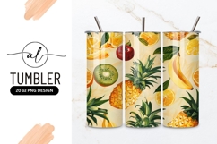 Tropical Fruit Pattern Pineapple Banana Orange Kiwi Apple Product Image 1
