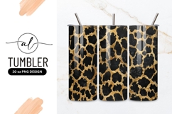 Gold Leopard Print Pattern on Black Background Texture Product Image 1
