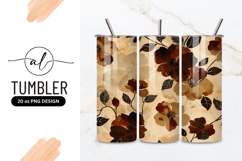Watercolor Floral Pattern in Browns and Beige Product Image 1