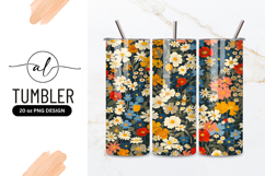 Colorful Wildflower Floral Pattern For Tumbler Png Product Image 1