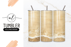 Gentle Waves Lapping On Sandy Beach Tumbler PNG Product Image 1
