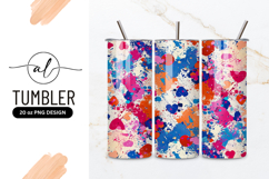 Vibrant Splatter Art Colorful Hearts Background Design Product Image 1