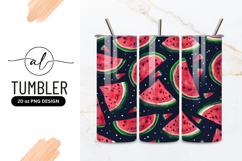 Watermelon Slices Seamless Pattern Tumbler Png Product Image 1