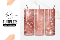 Rose Gold Starry Night Celestial Background Tumbler Png Product Image 1