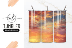 Golden Hour Cloudy Sky Tumbler Png Product Image 1
