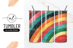 Textured Rainbow Arch With White Splatters Tumbler Png Product Image 1