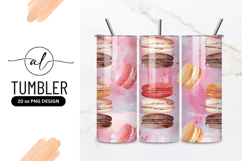 Watercolor Macarons Seamless Pattern Food Background Product Image 1