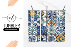 Vintage Ceramic Tiles Pattern With Floral Designs Product Image 1