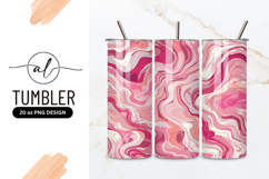 Abstract Pink Swirls Seamless Tumbler Png Design Product Image 1