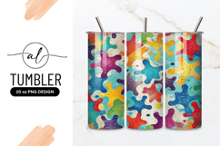 Abstract Colorful Shapes Tumbler Png Background Product Image 1