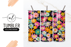 Colorful Flower Pattern Spring Floral Tumbler Png Product Image 1