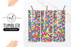 Bright Colorful Sprinkles Candy Background Tumbler Png Product Image 1