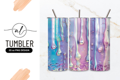 Iridescent Liquid Abstract Texture Tumbler Png Product Image 1