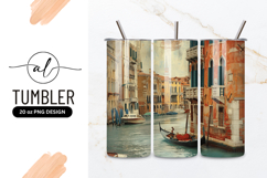 Venice Italy Canal Gondola Architecture Tumbler Png Product Image 1