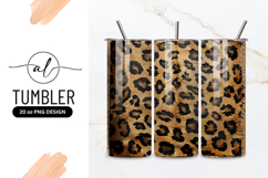Leopard Print Textile Tumbler Png Animal Pattern Product Image 1