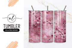 Pink Blossom Background Tumbler Png For Crafts Product Image 1