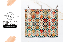 Colorful Floral Patterned Background For Tumbler Png Product Image 1