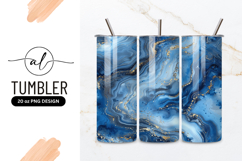 Blue And Gold Agate Stone Texture Abstract Product Image 1