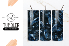 Watercolor Crystals in Deep Blue and Black Space Product Image 1