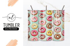 Colorful Donut Pattern on Teal Background with Sprinkles Product Image 1