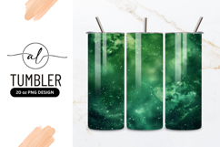 Emerald Green Nebula with Sparkling Stars and Cosmic Clouds Product Image 1
