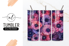 Anemone Flowers in Shades of Pink Purple and Red Floral Product Image 1
