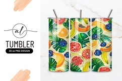 Watercolor Fruit Pattern with Bananas Grapefruit Papaya Product Image 1