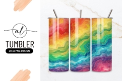 Watercolor Rainbow Swirls Abstract Background colors Product Image 1